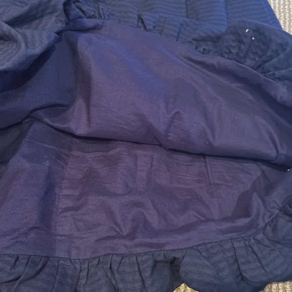 LIKE NEW LILLY PULITZER regency bubble hem navy gold dress size 0 - Picture 6 of 12